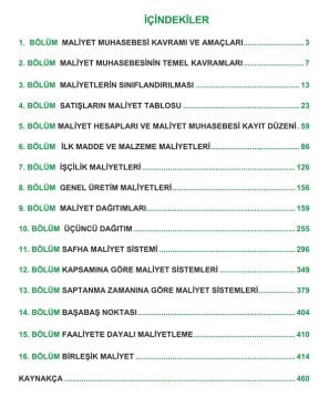 SMMM Yeterlilik Sınavına Hazırlık Maliyet Muhasebesi Konu Anlatımlı Kitap