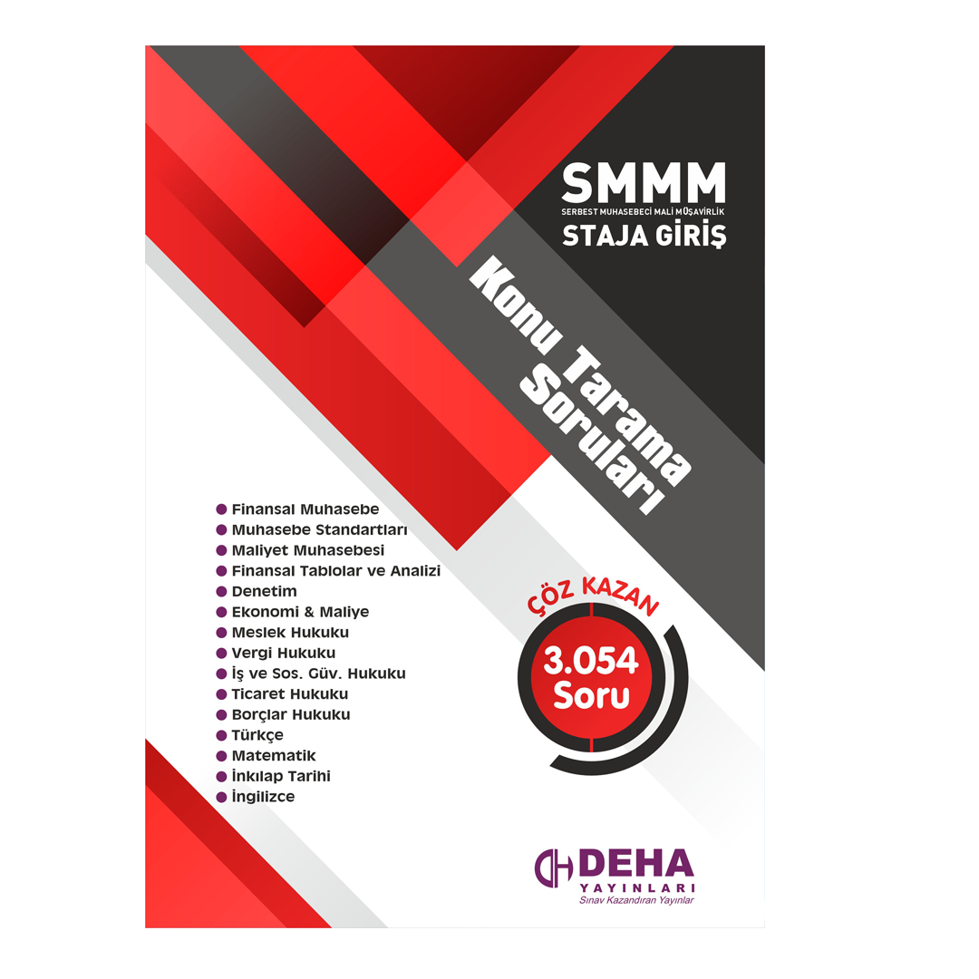 SMMM Staja Giriş Sınavına Hazırlık Konu Tarama Testleri Kitabı