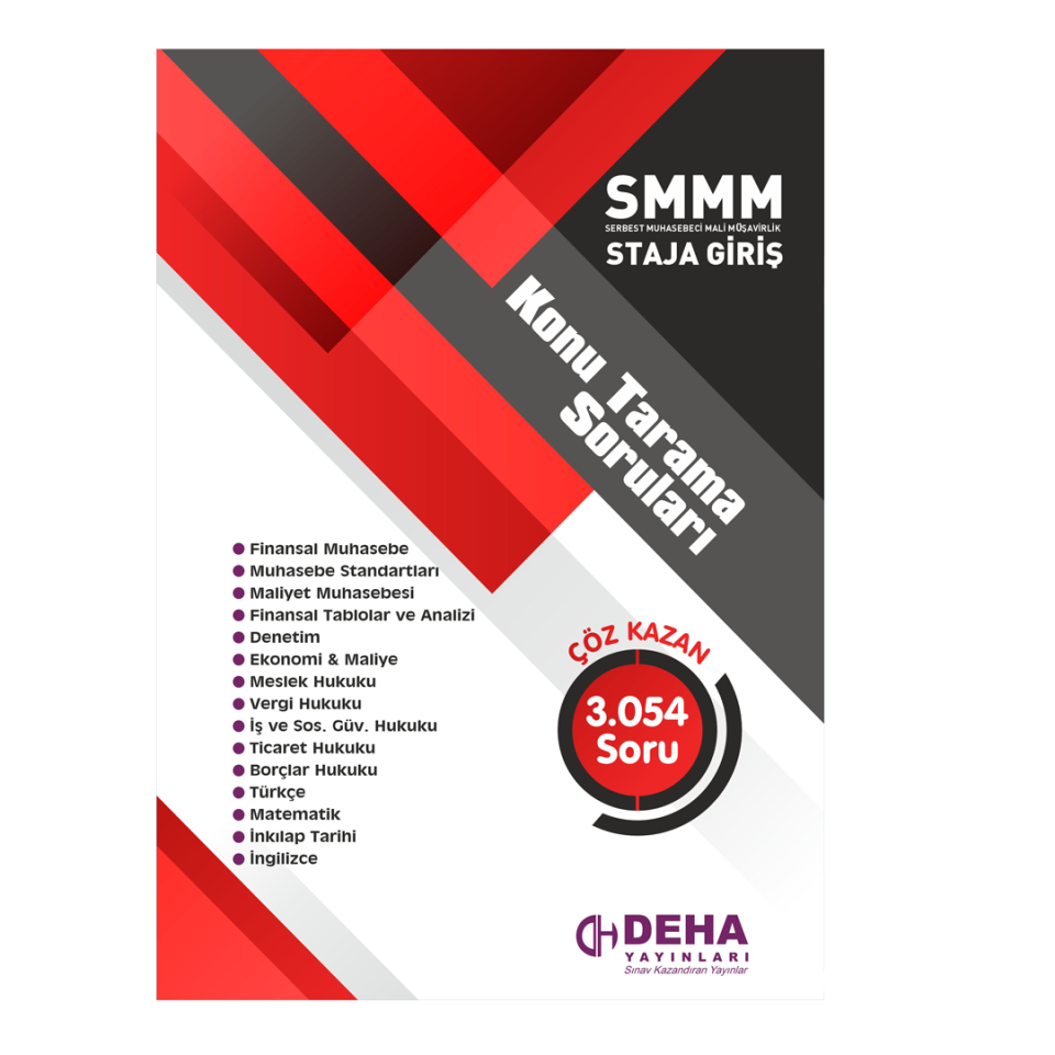 SMMM Staja Giriş Sınavına Hazırlık Konu Tarama Testleri Kitabı