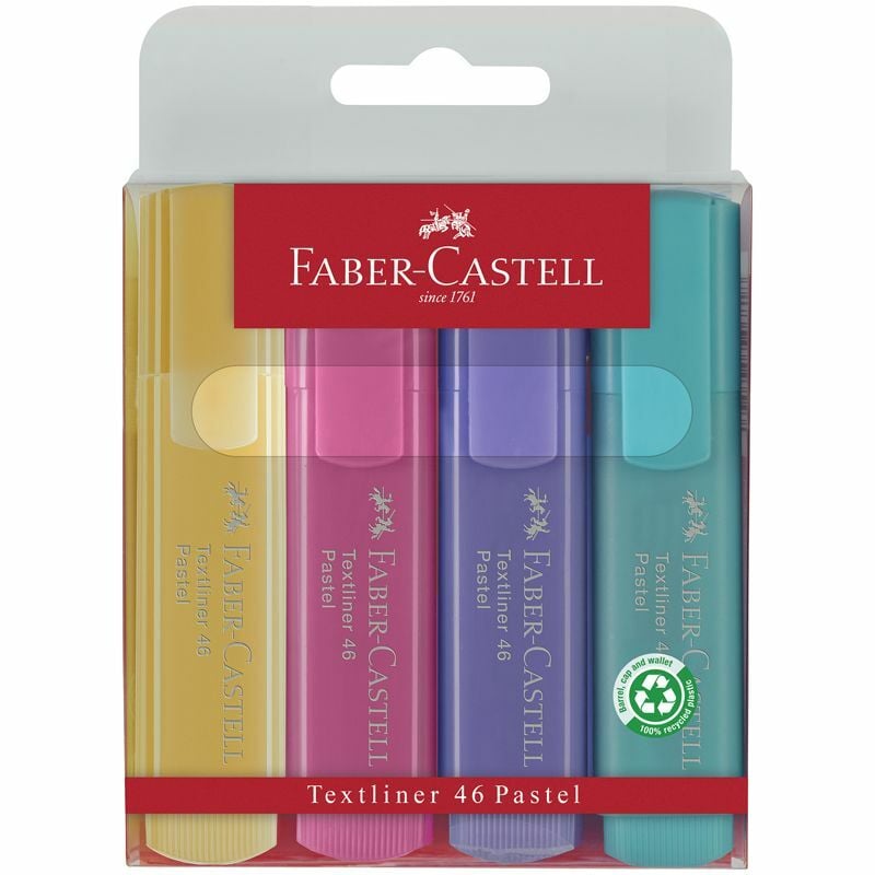 Faber Castel Fosforlu 1546 Pastel Renkler 4'lü