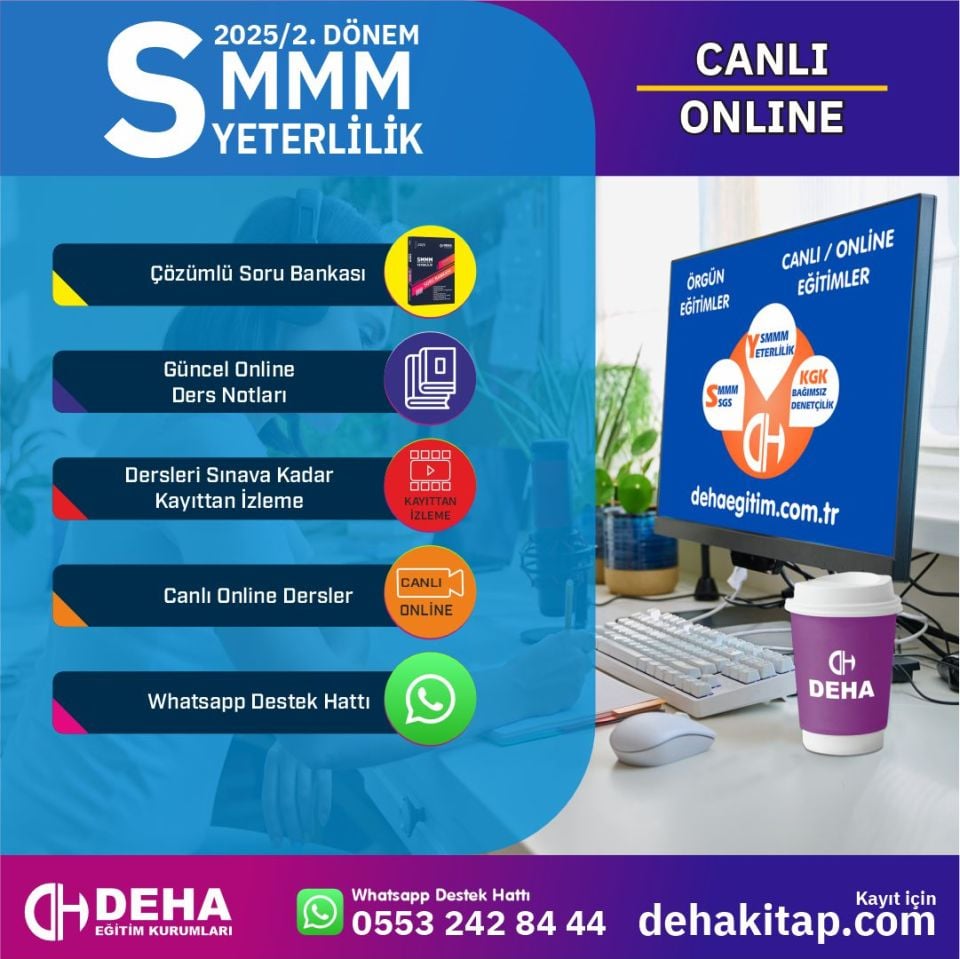2025 - 2. Dönem SMMM Yeterlilik Sınavına Hazırlık Canlı Dersler & Online Uzaktan Eğitim ( 21 Nisan 2025 Tüm Dersler)