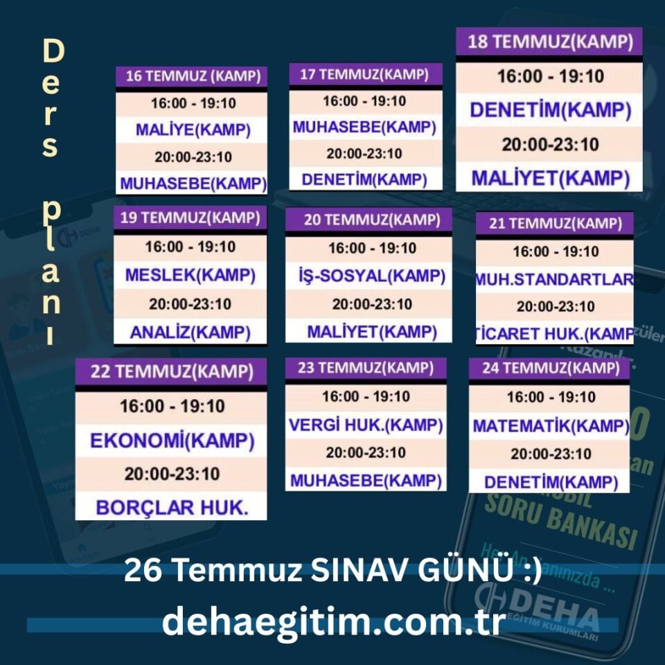 2025/2. Dönem SMMM SGS KAMP PROGRAMI