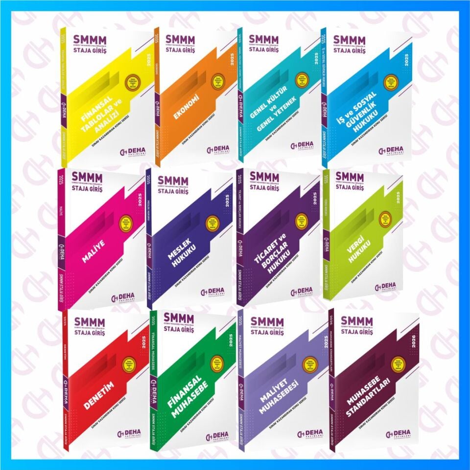 SMMM Staja Giriş Sınavına Hazırlık Konu Anlatımlı Kitaplar Seti